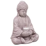 Boeddha met kaarshouder -- 1020 g; 20x14x28 cm - Afbeelding 3