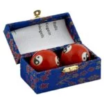 Meridiaankogels Yin Yang rood -- 4 cm - Afbeelding 2
