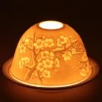 Sfeerlicht Porselein Bloesem -- 300 g; 13x13 cm - Afbeelding 2
