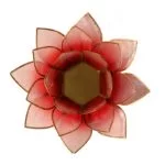Lotus sfeerlicht rood/roze goudrand -- 13.5 cm - Afbeelding 2