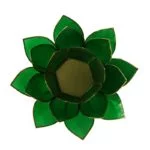 Lotus sfeerlicht groen 4e chakra goudrand -- 13.5 cm - Afbeelding 2