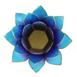 Lotus sfeerlicht 2-kleurig violet-blauw -- 13.5 cm - Afbeelding 2