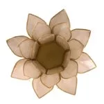 Lotus sfeerlicht parelmoer goudrand -- 13.5 cm - Afbeelding 2