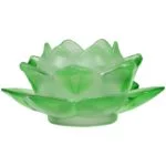 Sfeerlicht Lotus glas groen -- 5.5x12 cm - Afbeelding 2