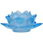 Sfeerlicht Lotus glas blauw -- 5.5x12 cm - Afbeelding 2