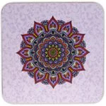 Mandala onderzetters paars set van 6 - Afbeelding 3