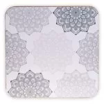 Mandala onderzetters grijs set van 6 - Afbeelding 3