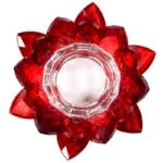 Lotus kaarshouder kristal rood -- 4.5x11 cm - Afbeelding 2