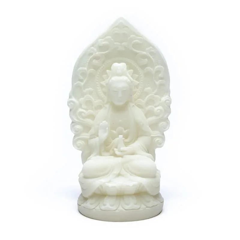 14998 Quan Yin beeldje wit -- 12 cm - Afbeelding 1