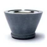 Wierookbrander Maroque zeepsteen grijs + zeef -- 7x13 cm - Afbeelding 4