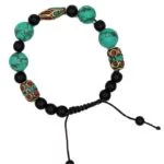 Armband turkoois, koraal & zwarte agaat - Afbeelding 2