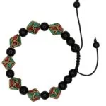 Armband turkoois, koraal & zwarte agaat - Afbeelding 2