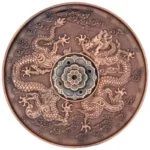 Wierookbrander Draken koperkleurig -- 10x10 cm - Afbeelding 2