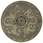 Wierookbrander Draken bronskleurig -- 10x10 cm - Afbeelding 2