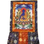 Thangka reproductie Medicijn Boeddha -- 100x60 cm - Afbeelding 2