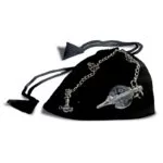 Pendel gepolijst bergkristal & metaal -- 12 g; 3.5x1.7 cm - Afbeelding 2