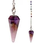 Pendel amethist & chakraketting -- 16 g; 3-4 cm - Afbeelding 3