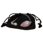 Lotus pendel rozenkwarts punt -- 2.5-3 cm - Afbeelding 2