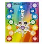 Chakra hanger stralende ster zilver -- 3.3 cm - Afbeelding 2