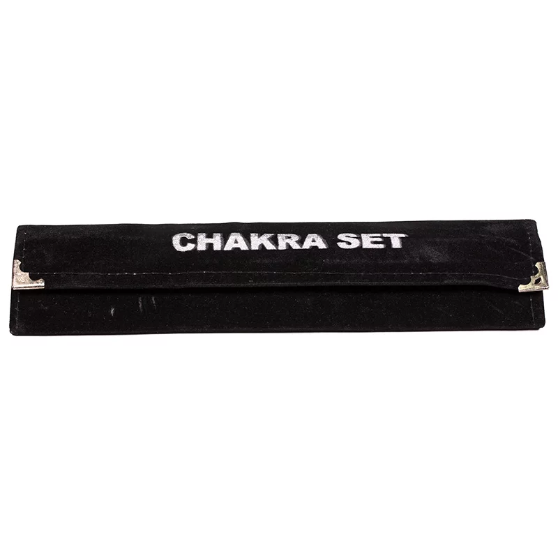 SET 7 chakra hangers met sanskriet letters -- 3.5 cm - Afbeelding 2