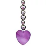 15 Harten Feng Shui Kristal Raamdecoratie paars -- 20.5 cm - Afbeelding 2