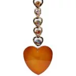 15 Harten Feng Shui Kristal Raamdecoratie oranje -- 23.5 cm - Afbeelding 3