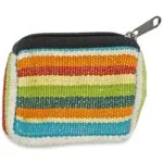 Tasje katoen mengkleuren met rits -- 12x9 cm - Afbeelding 2