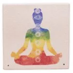 Wierookbrander zandsteen 7 chakra's -- 10x10 cm - Afbeelding 2
