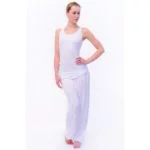 Yogabroek comfort flow wit S-M - Afbeelding 2