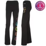 Yoga handgeschilderde chakra broek katoen zwart S - Afbeelding 3