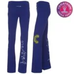 Yoga handgeschilderde lotus broek katoen blauw/paars M - Afbeelding 3