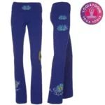Yoga handgeschilderde lotus broek katoen blauw/paars L - Afbeelding 2