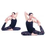 Yoga legging zwart met Mandala print biologisch M - Afbeelding 3