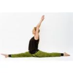 Yogabroek Vinayasa olijfgroen/zwart S-M - Afbeelding 2