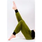 Yogabroek Vinayasa olijfgroen/zwart S-M - Afbeelding 3