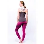 Yoga top Ananda bamboe naadloos donkergrijs S-M - Afbeelding 3