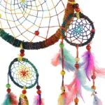 Dromenvanger hennep regenboog M -- 15x45 cm - Afbeelding 2