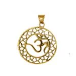 Ohm hanger messing goudkleurig -- 3.5 cm - Afbeelding 2