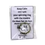 Spinning ring Om Mani Padme Hum maat 12 - Afbeelding 3