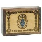 Tarotdoos hand van Fatima gegraveerd -- 18x12.5x6 cm - Afbeelding 2