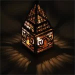 Sfeerlicht oosterse lantaarn Lotus -- 8.5x8x19 cm - Afbeelding 3