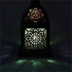 Sfeerlicht oosterse lantaarn Mandala -- 9x9x15.5 cm - Afbeelding 2