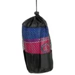 Yoga handdoek PVC antislip blauw -- 500 g; 183x65 cm - Afbeelding 3