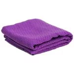 Yoga handdoek siliconen antislip paars -- 500 g; 183x65 cm - Afbeelding 2