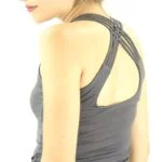 Yoga top 'Bloem des Levens' donker grijs M - Afbeelding 2