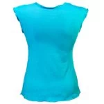 Yoga T-shirt 'Bloem des Levens' donker turquoise M - Afbeelding 2