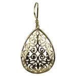 Oorbellen messing druppelvorm goudkleurig -- 3 cm - Afbeelding 2