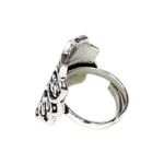 Ring lotus messing zilverkleurig - Afbeelding 2