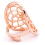 Ring seed of life messing roze goudkleur -- 3.5x3 cm - Afbeelding 2