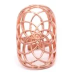 Ring seed of life messing koperkleur -- 3.5x3 cm - Afbeelding 3